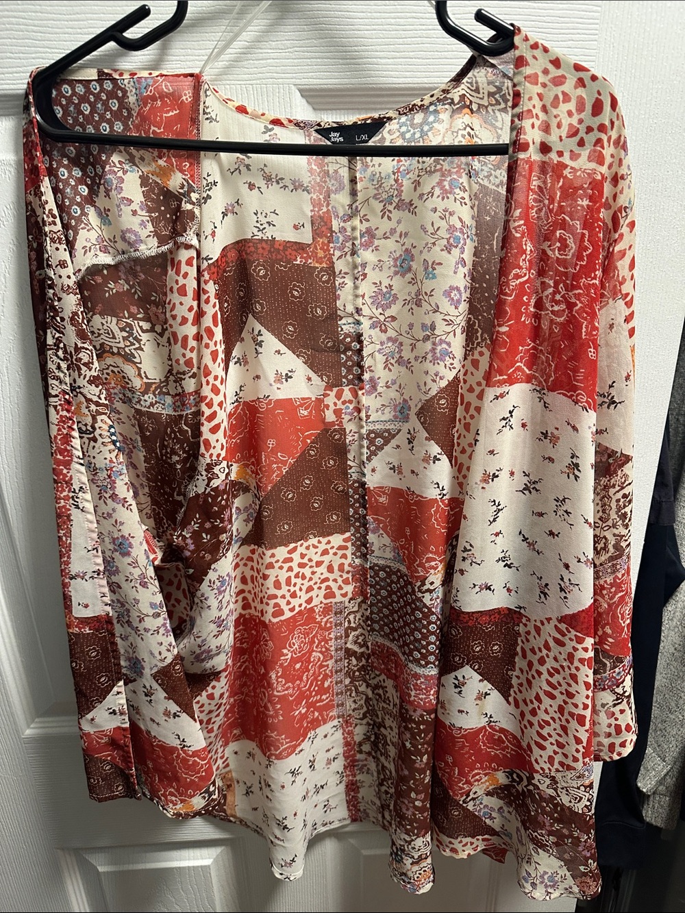 Lightweight Print Cover- Red & Brown